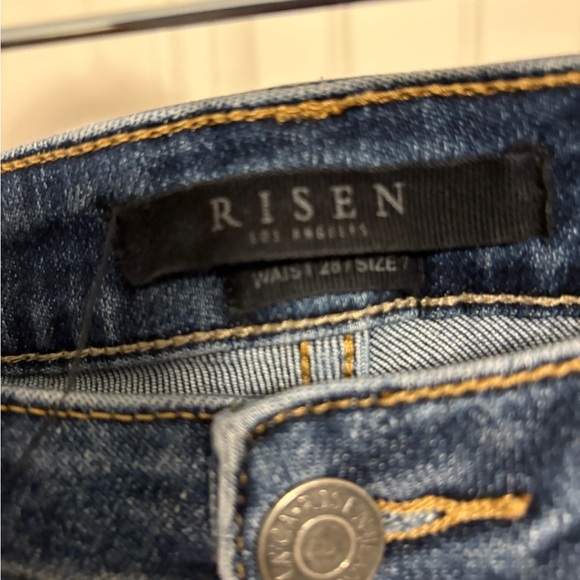 Risen Jeans Vintage Washed Blue Distressed Jeans size 28 - Picture 2 of 5